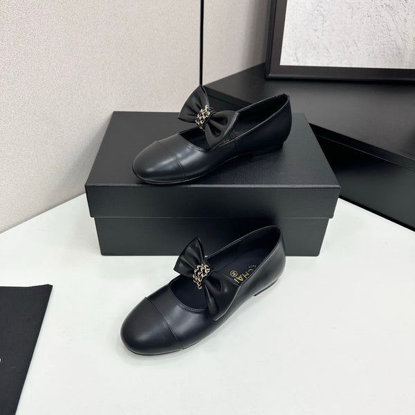 CC 25SS Chain Bow Mary Jane Black Cowhide 490146