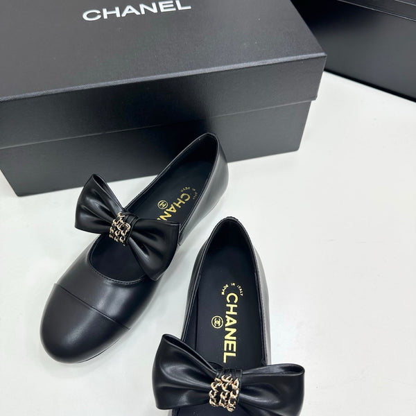 CC 25SS Chain Bow Mary Jane Black Cowhide 490146