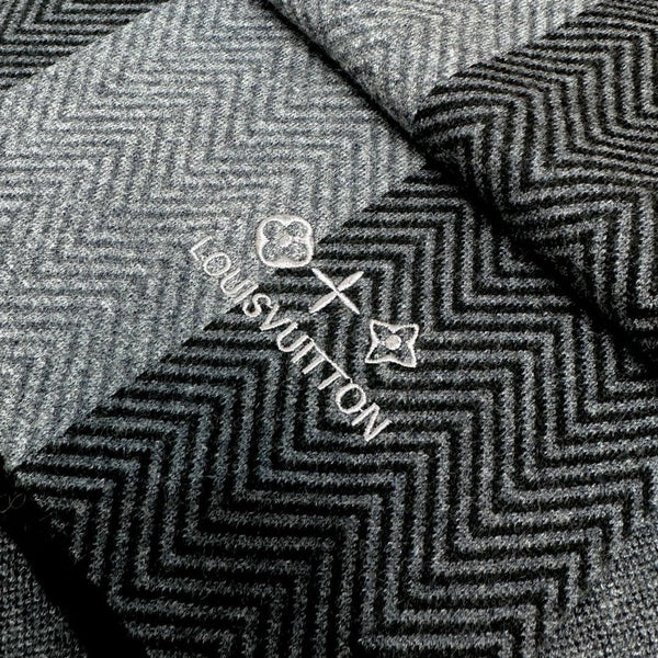 LV Scarf 180cm Black Knitted Cashmere 838207
