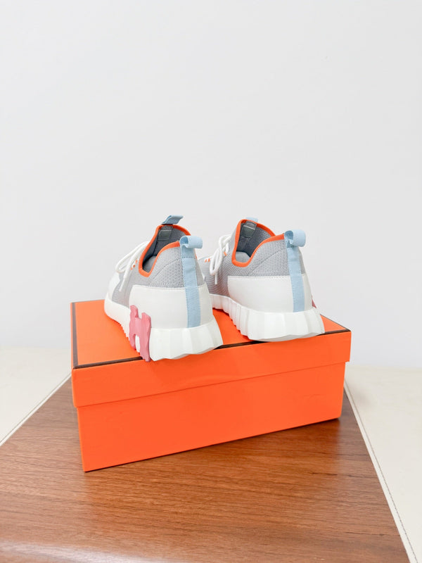 HM 25VS Lift Slip-On Sneakers Gray Cowhide Down Fabric 492929