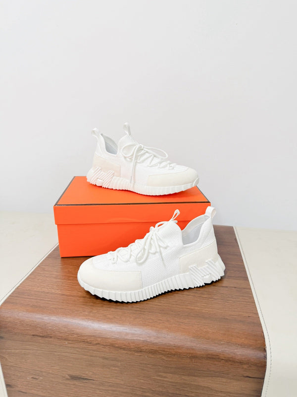 HM 25VS Lift Slip-On Sneakers Full White Cowhide Down Fabric 492931