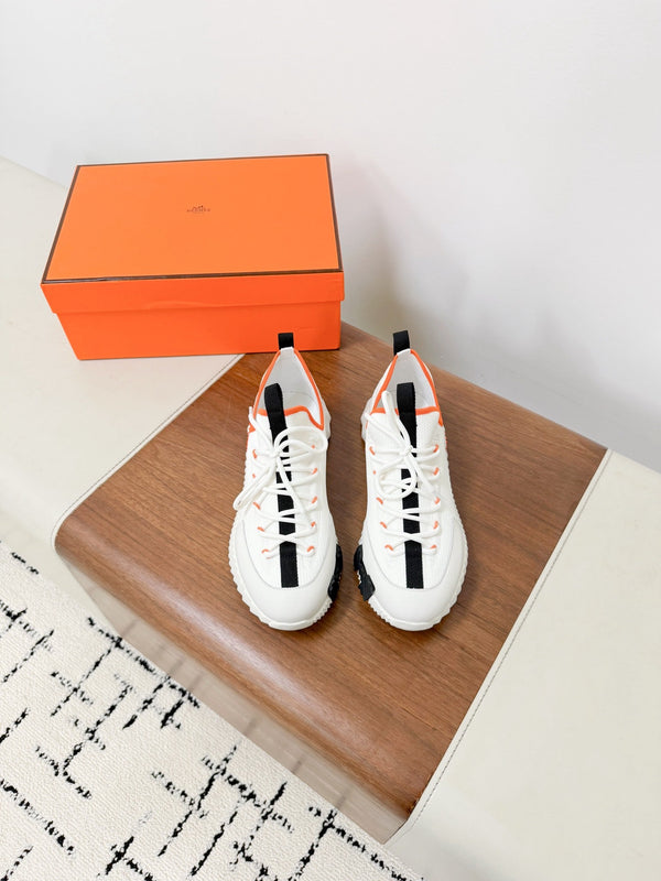 HM 25VS Lift Slip-On Sneakers White Cowhide Down Fabric 492933