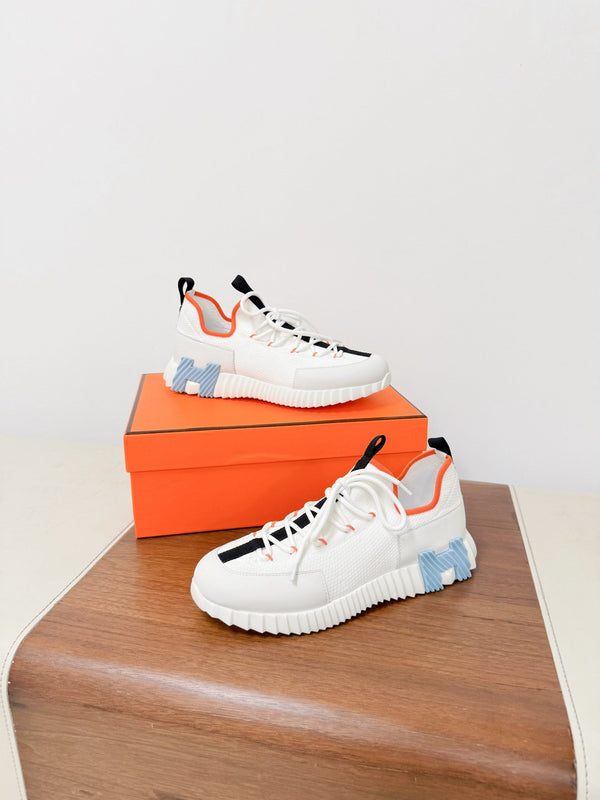 HM 25VS Lift Slip-On Sneakers White Cowhide Down Fabric 492934