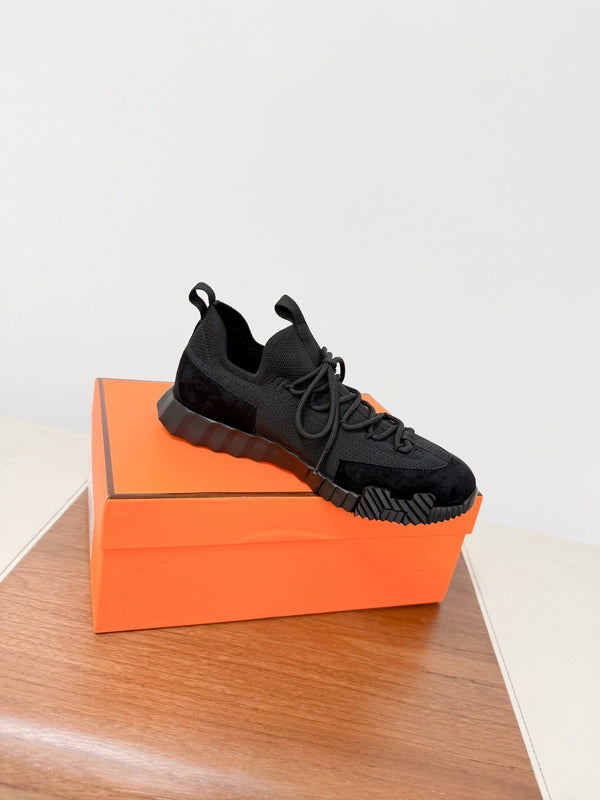 HM 25VS Lift Slip-On Sneakers Full Black Suede Down Fabric 492935