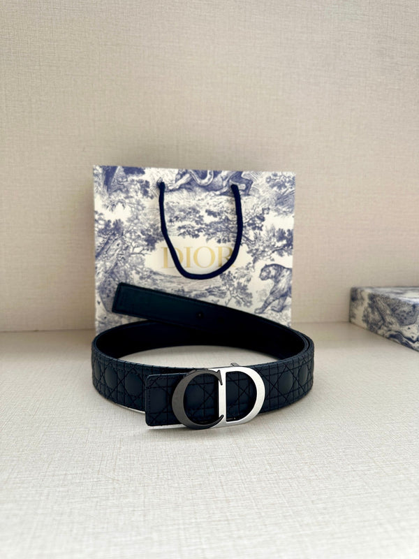 CD Belt 35mm Black Leather Buckle 593664