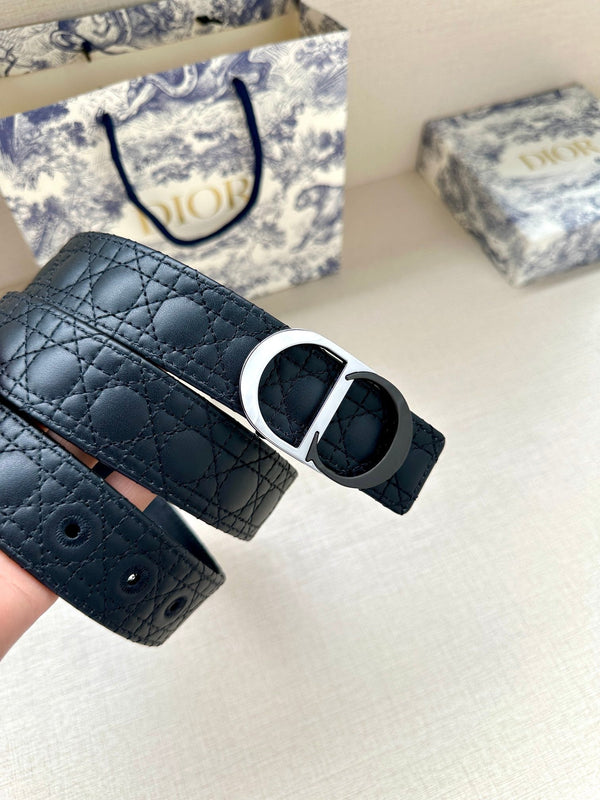 CD Belt 35mm Black Leather Buckle 593664