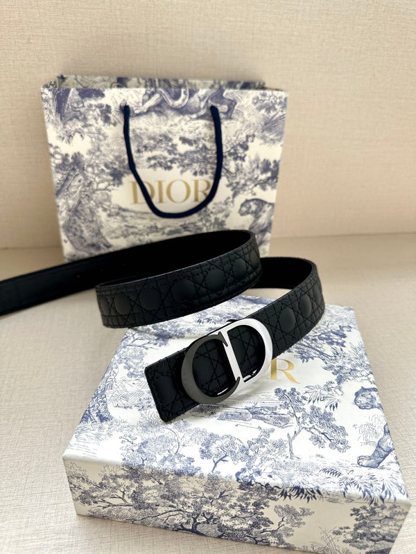 CD Belt 35mm Black Leather Buckle 593664