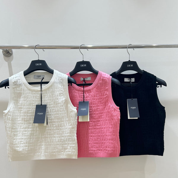 Fendi Letter Jacquard Viscose Vest