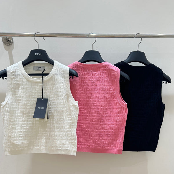 Fendi Letter Jacquard Viscose Vest