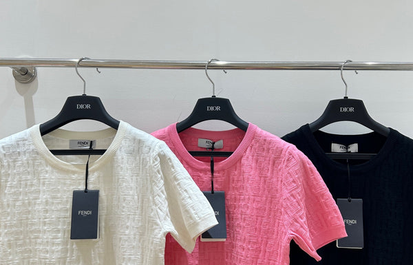 Fendi Letter Jacquard Viscose Short-Sleeves T-shirt