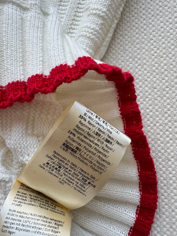 Fendi 25SS Double F Jacquard Knitted Wool White Vest