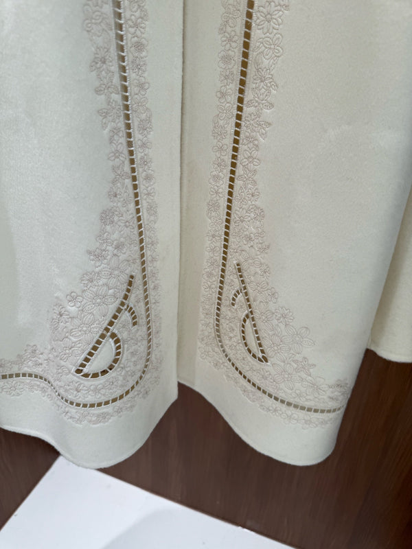 HM Couture Embroidered Cashmere Long Coat
