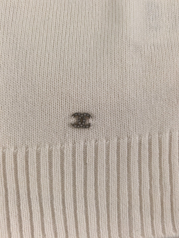 CC Small Crochet Flower Hollow Cream Alpaca Sling