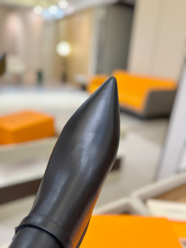 LV 6AM Ankle Boots 55mm Heel Black Calfskin 504810