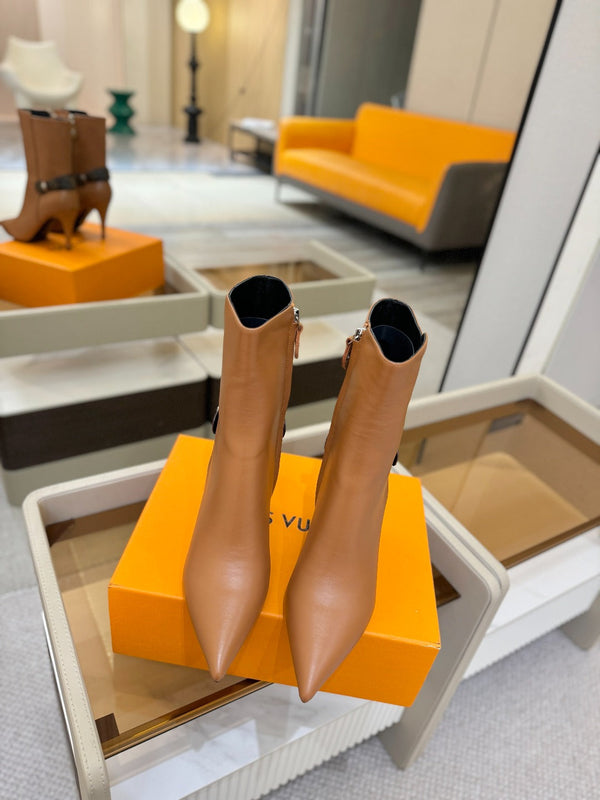 LV Legacy Ankle Boot 90mm Light Brown Caflskin 504778