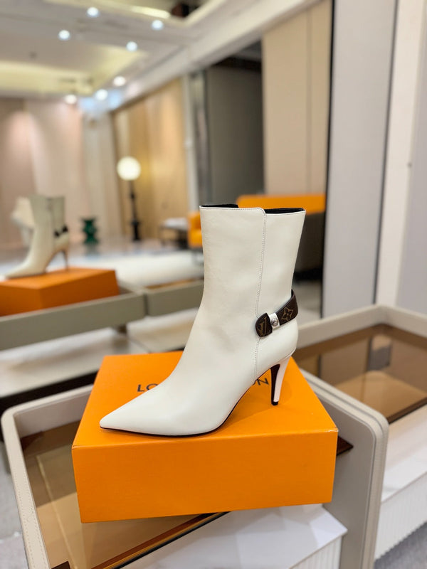 LV Legacy Ankle Boot 90mm White Caflskin 504775