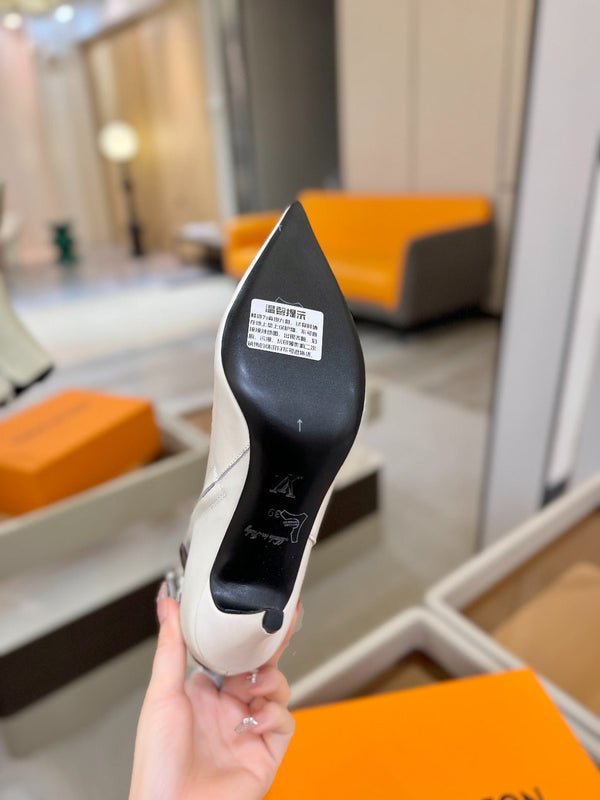 LV Legacy Ankle Boot 90mm White Caflskin 504775