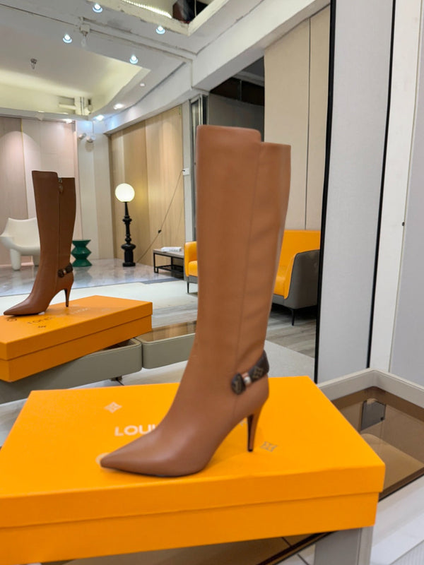 LV Legacy High Boot 90mm Light Brown Caflskin 504739