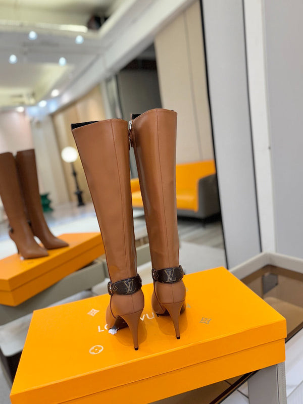 LV Legacy High Boot 90mm Light Brown Caflskin 504739