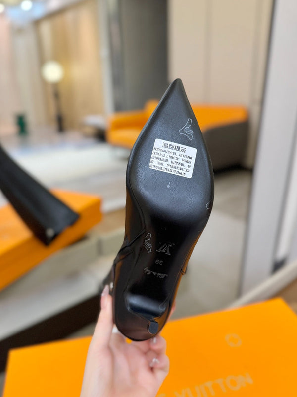 LV Legacy High Boot 90mm Black Calfskin 504736