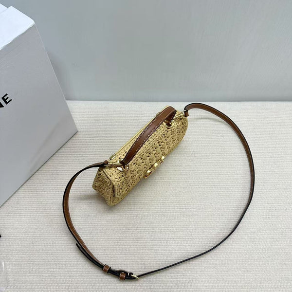 Celin Teen Lola Small Raffia Woven Handbag 129136