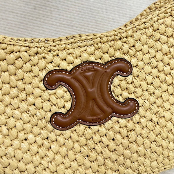 Celin Tilly Raffia Woven Underarm Bag 129127