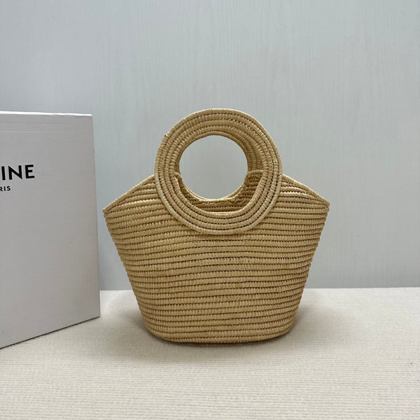 Celin Raffia Woven Basket Bag 129978