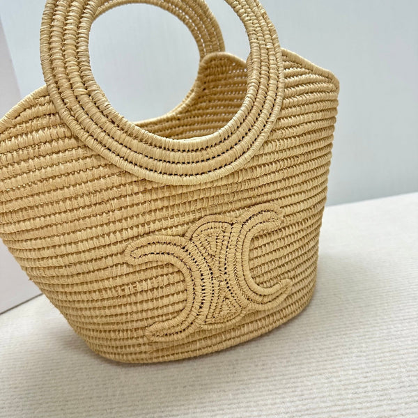 Celin Raffia Woven Basket Bag 129978