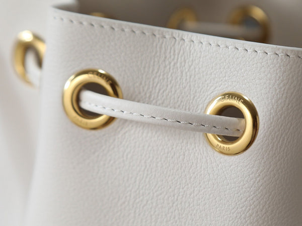 Celin Teen Clara Bag White Grained Calfskin 131627