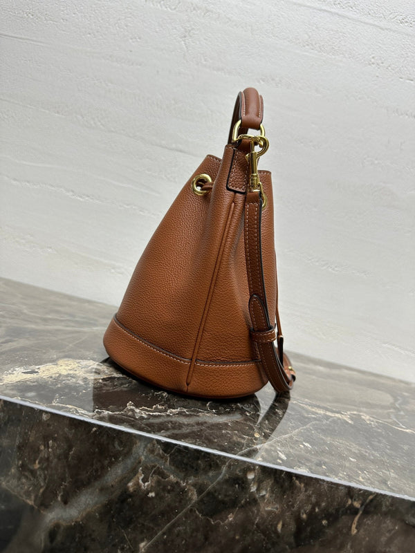 Celin Teen Clara Bag Brown Grained Calfskin 131626