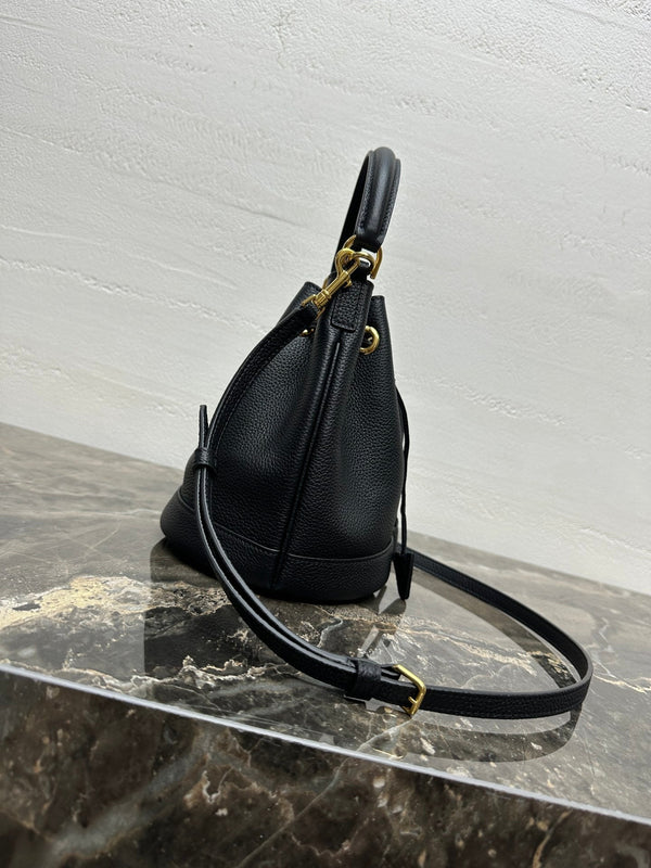 Celin Teen Clara Bag Black Grained Calfskin 131625