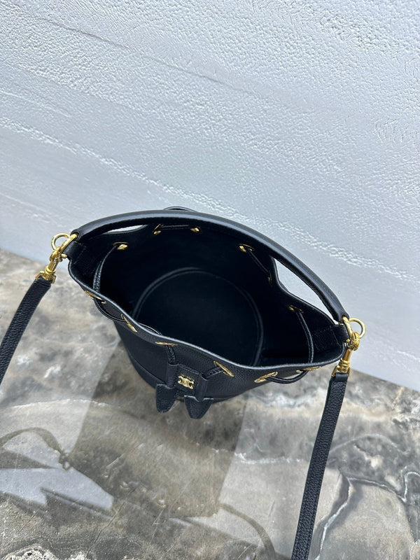 Celin Teen Clara Bag Black Grained Calfskin 131625