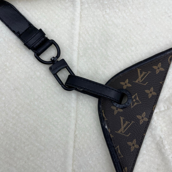 LV 25FW Double-Faced Wool Long Coat Lambskin Edge White 311684