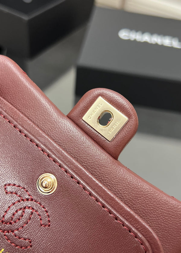 CC 25A Super Mini Bag 12.5cm Red Lambskin