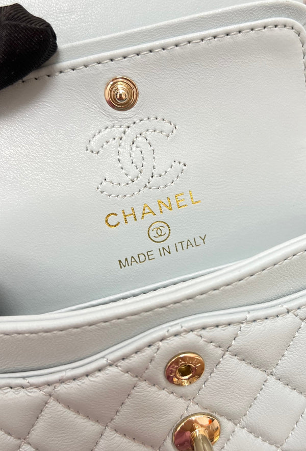 CC 25A Super Mini Bag 12.5cm Cloud Blue Lambskin