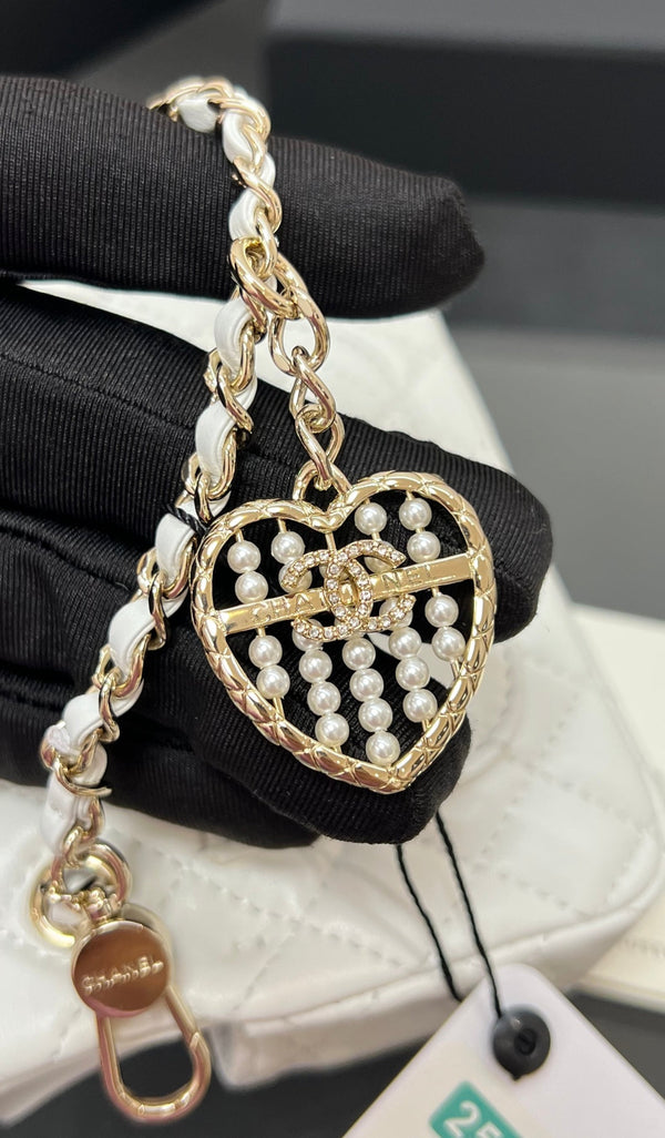 CC 25A Super Mini Bag 12.5cm White Lambskin