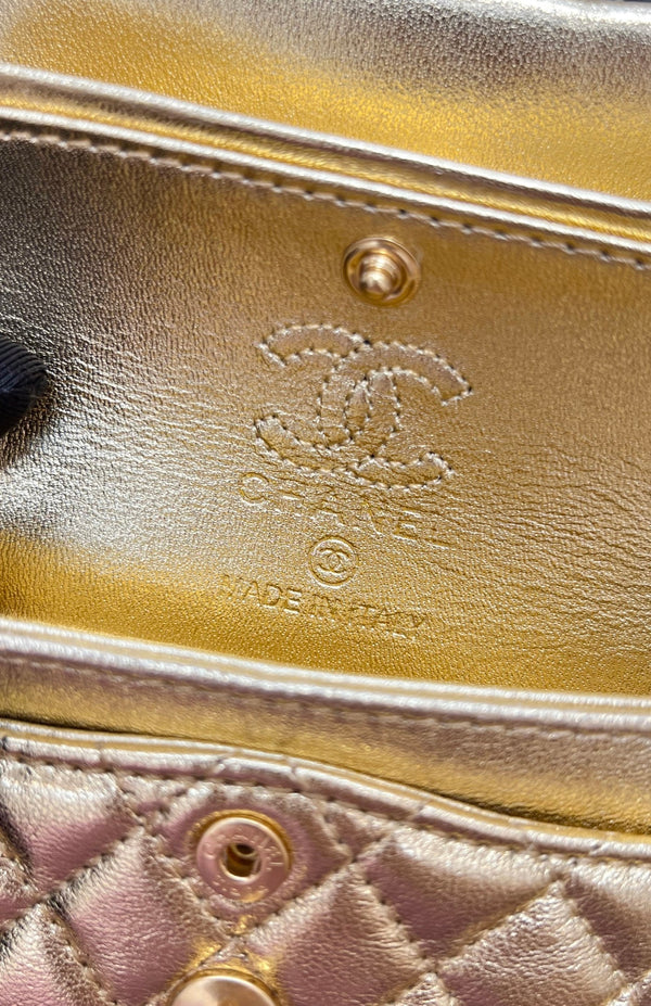 CC 25A Super Mini Bag 12.5cm Gold Lambskin