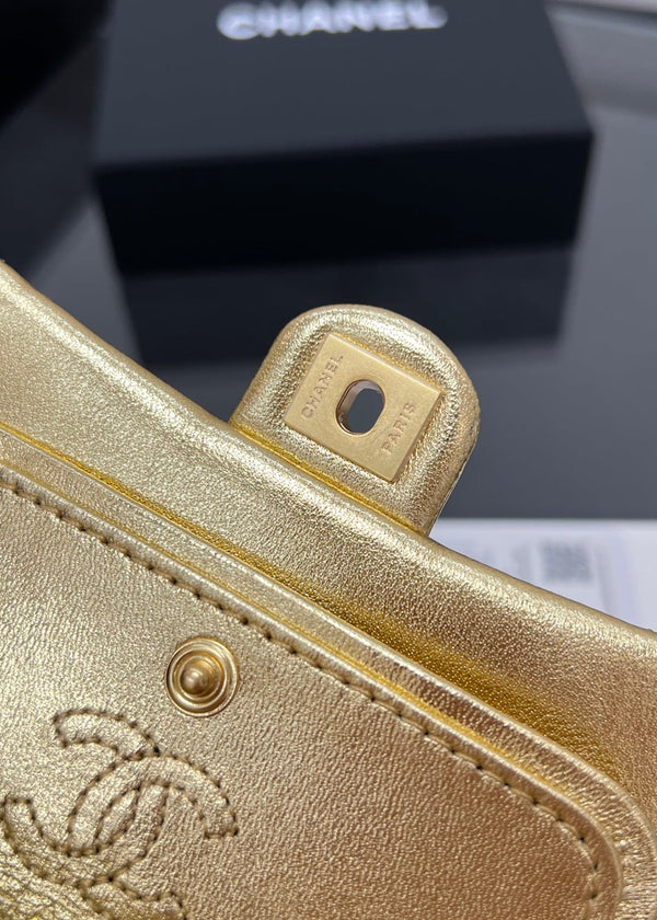 CC 25A Super Mini Bag 12.5cm Gold Lambskin