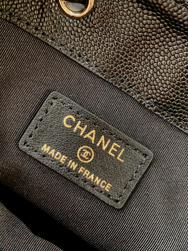 CC 22B Mini Chain 12.5cm Buckle Bag Black Calfskin