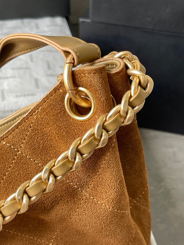 CC 25A Tote Bag 33cm Brown Suede