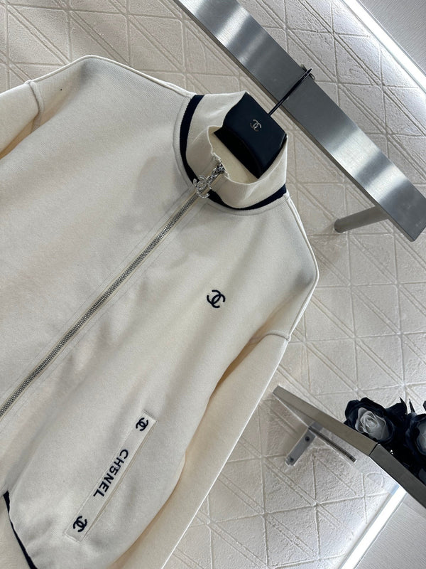 CC 25 Jacket and Pants Set White Viscose and Polyester