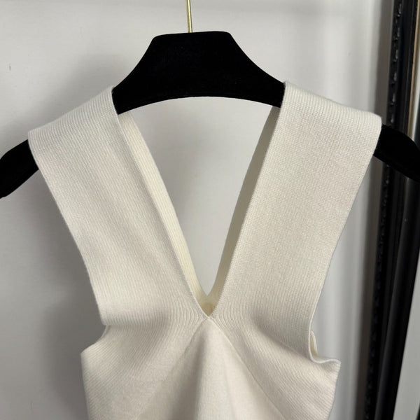 CC Patch Deep V-neck Knitted Camisole