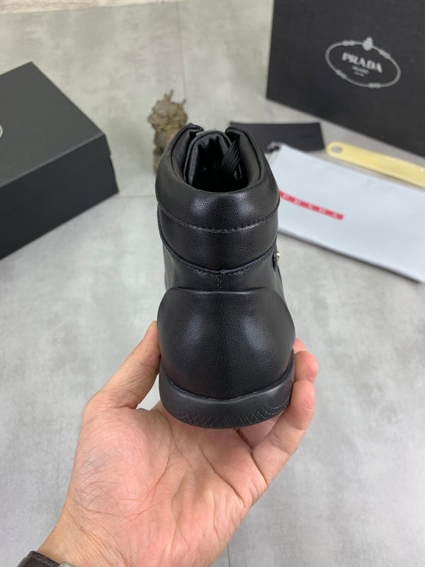 Pra high-top black calfskin 820248