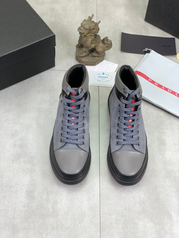 Pra high-top blue mix black gray calfskin 820247