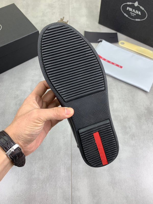 Pra high-top blue mix black gray calfskin 820247