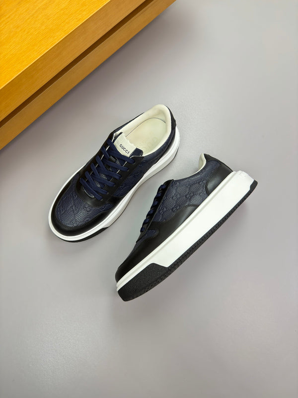 GG SNEAKER BLACK MIX BLUE NAPPA LEATHER 194556