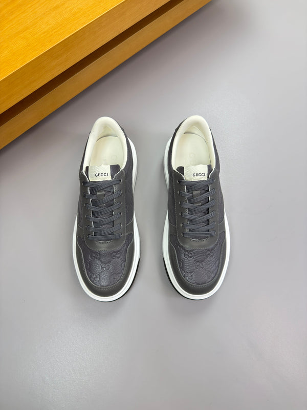 GG SNEAKER GREY NAPPA LEATHER 194555