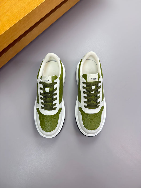 GG SNEAKER WHITE GREEN NAPPA LEATHER 194553