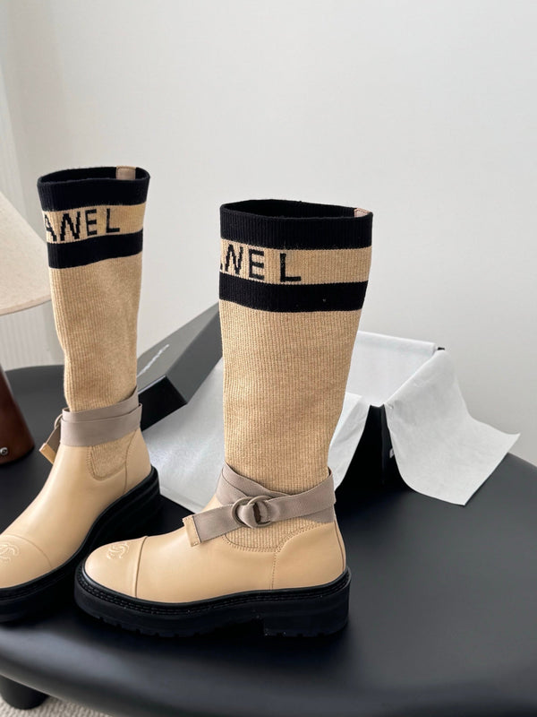 CC 25K High Sock Boots Beige Flyknit 507997