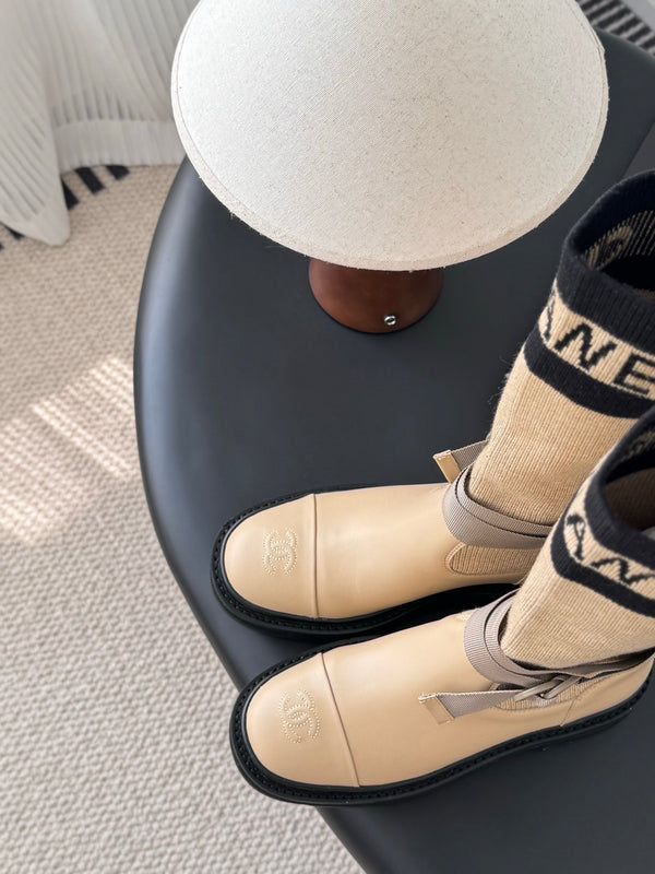 CC 25K High Sock Boots Beige Flyknit 507997